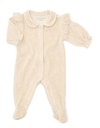 Crawler suit velour ruffles