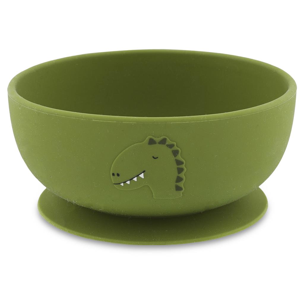 Silicone bowl with suction cup