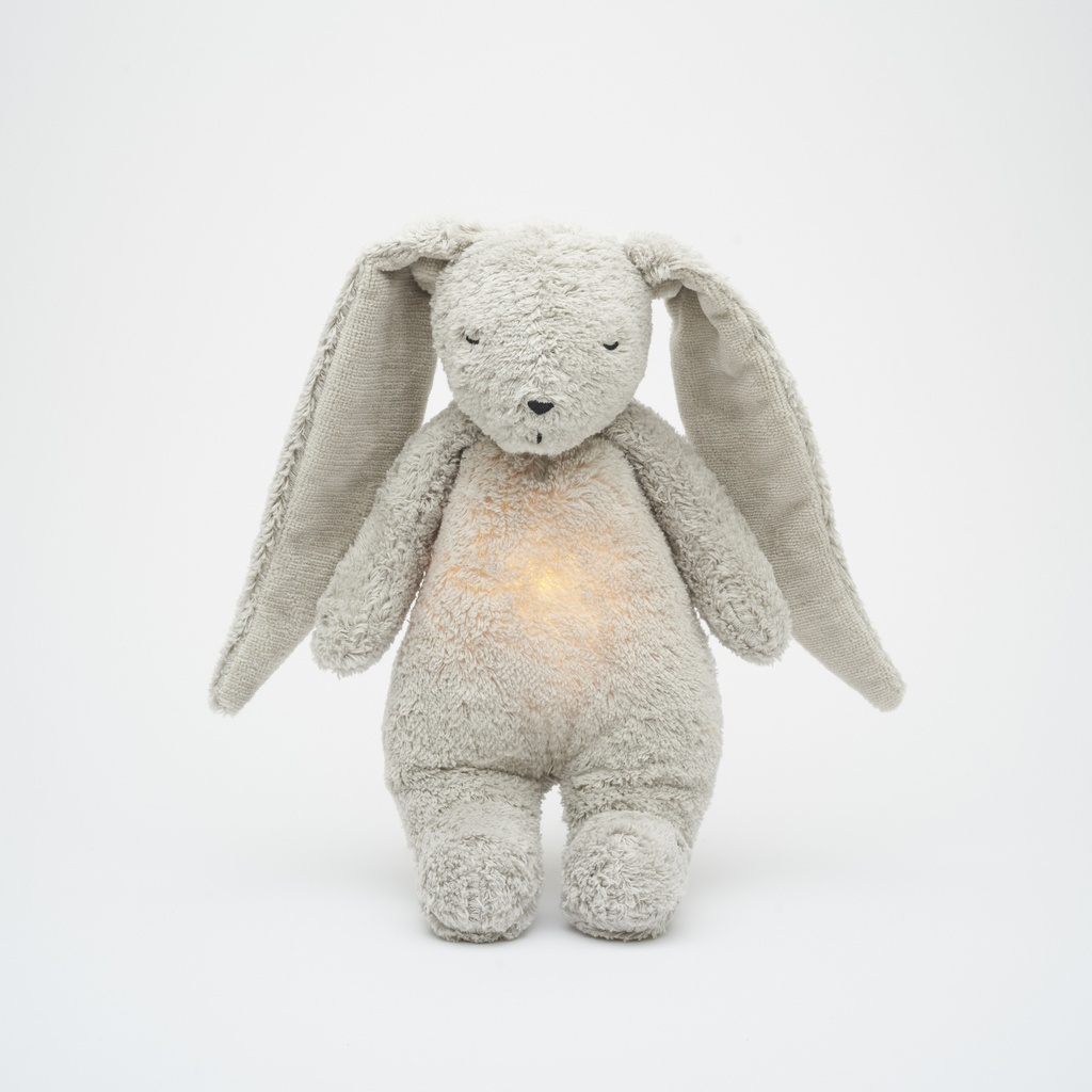 Stuffed rabbit organic (with light and sound)