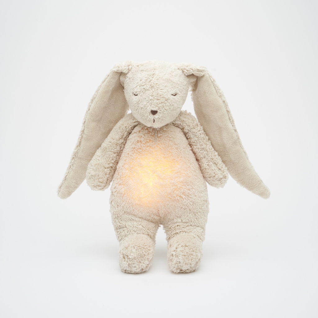 Stuffed rabbit organic (with light and sound)