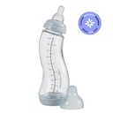 Zuigfles S-vorm glas (250ml, natural)