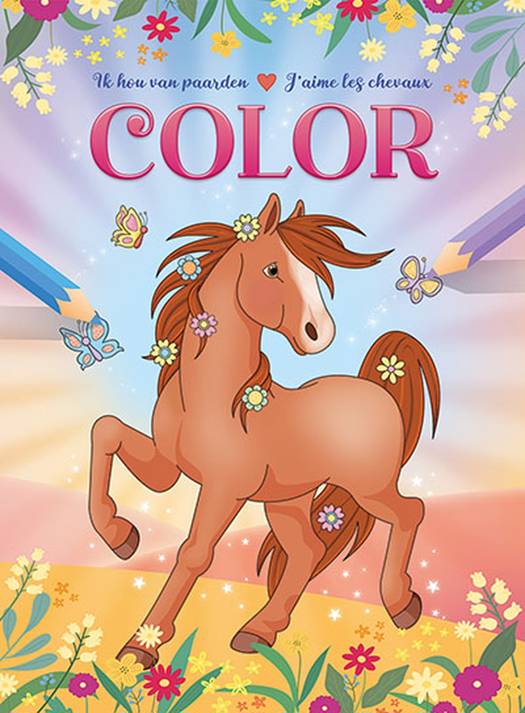 J'adore le bloc de coloriage des chevaux
