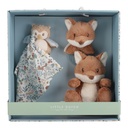 Gift set doudou, cuddly toy and teething ring