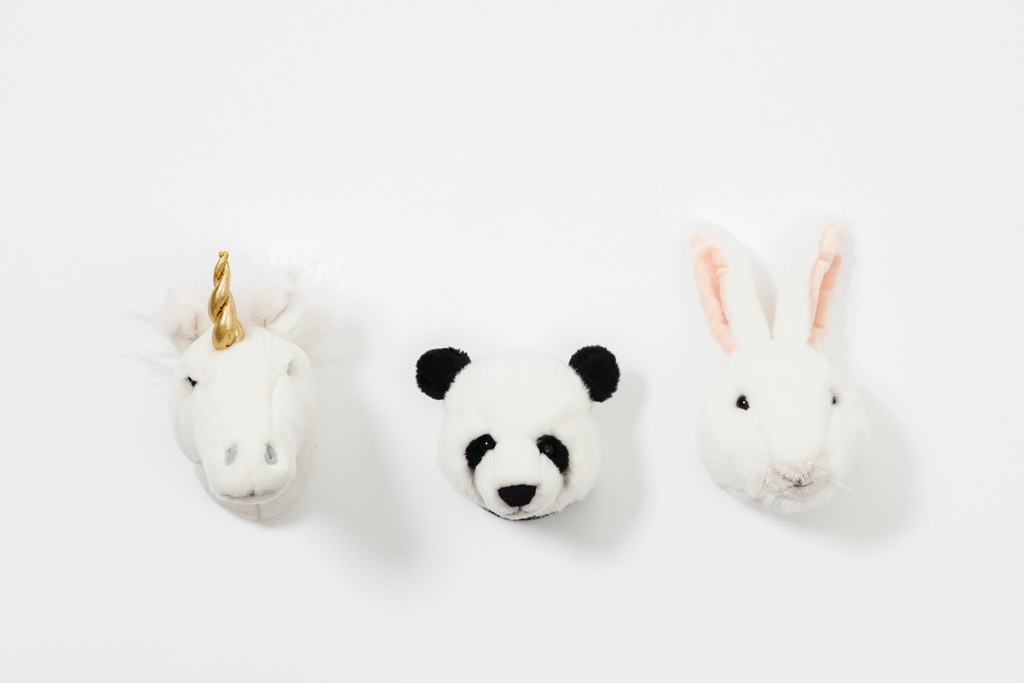 Jolie boîte - set de 3 têtes d'animaux