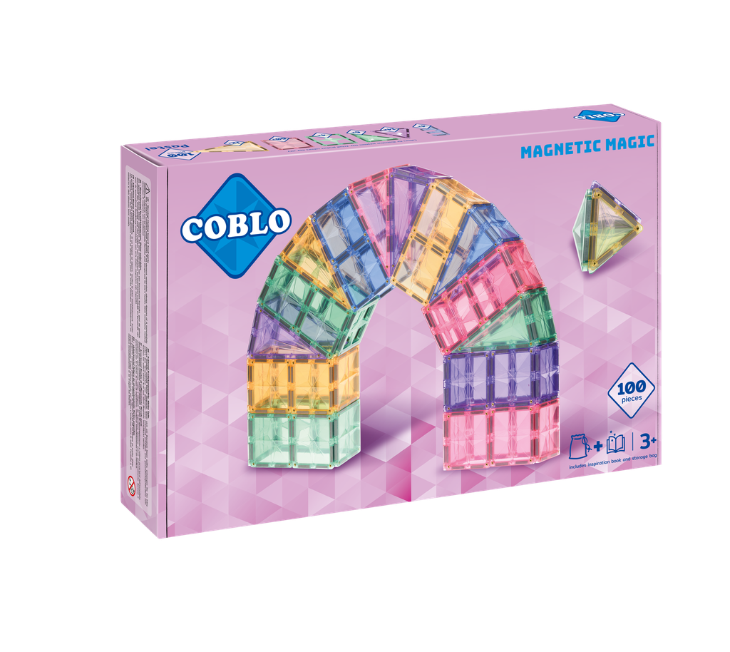 Magnetic tiles pastel 100 pieces