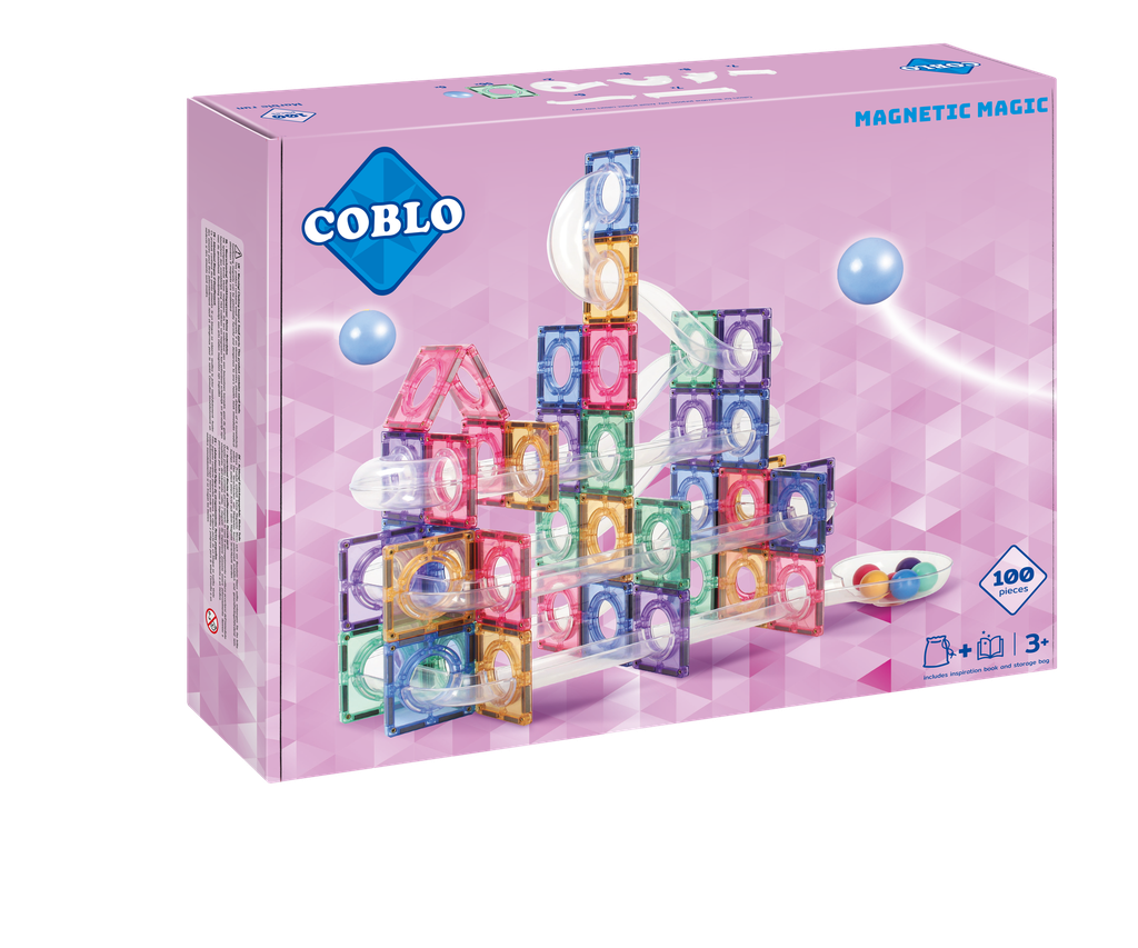 Magnetic tiles marble track 100 pieces