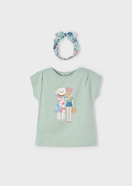 T-shirt mint with hair band