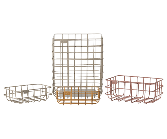 Metalen mandjes - set van 4