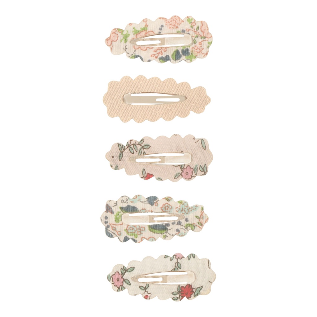 Haarspeld geschulpte bloemen mini (5 stuks)