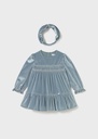 Velvet babyjurk met hoofdband