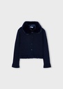 Cardigan met afneembare imitatiebontkraag
