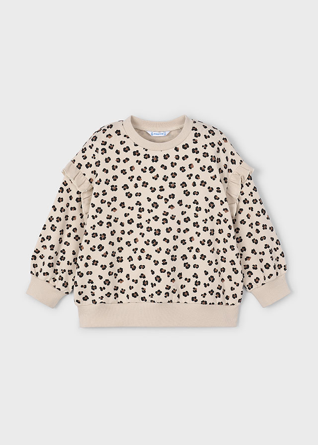 Sweater met ruffle mouwen