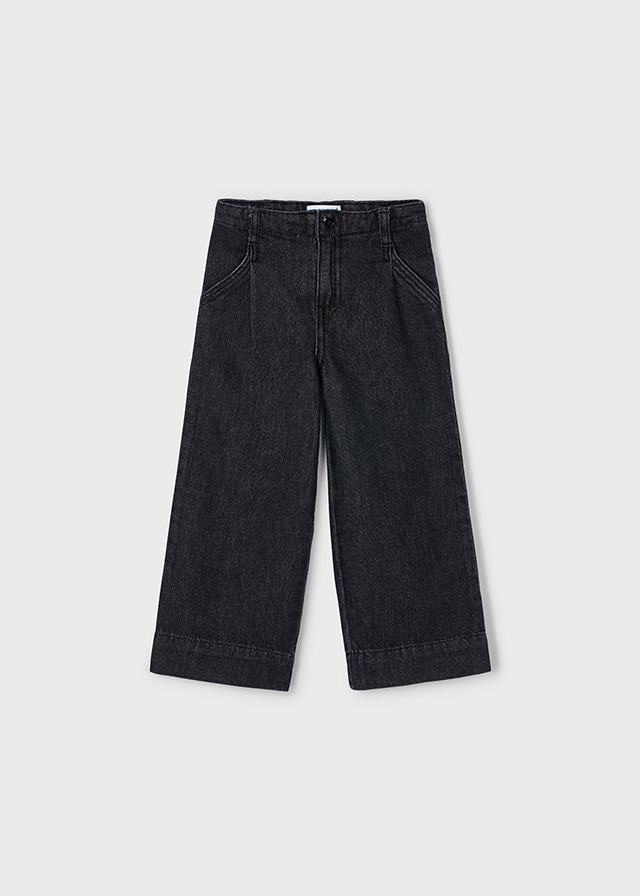 Wijde denim broek