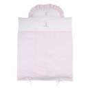 Donsovertrek wieg 80x70cm + sloop (Pink Garden Party)