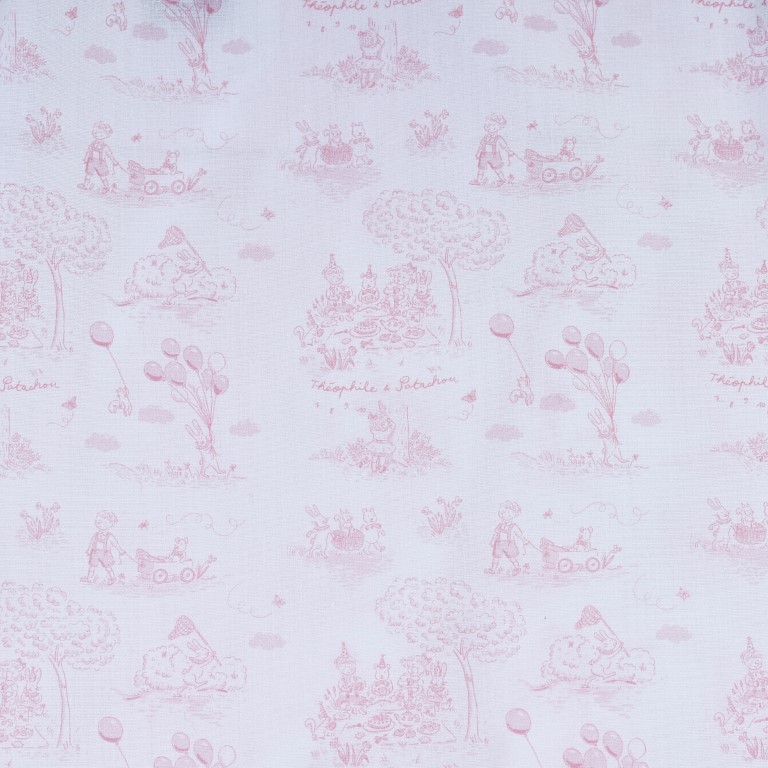 Stof per meter - geprint Pink Garden Party