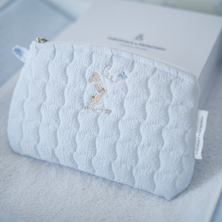 Platte tas – Gewatteerd Blue Garden Party