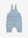 Denim salopette game pawns all over