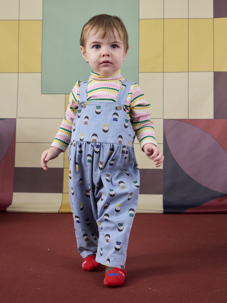 Denim dungarees game pawns all over