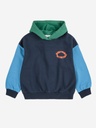 Hoodie met rits tic tac toe color block