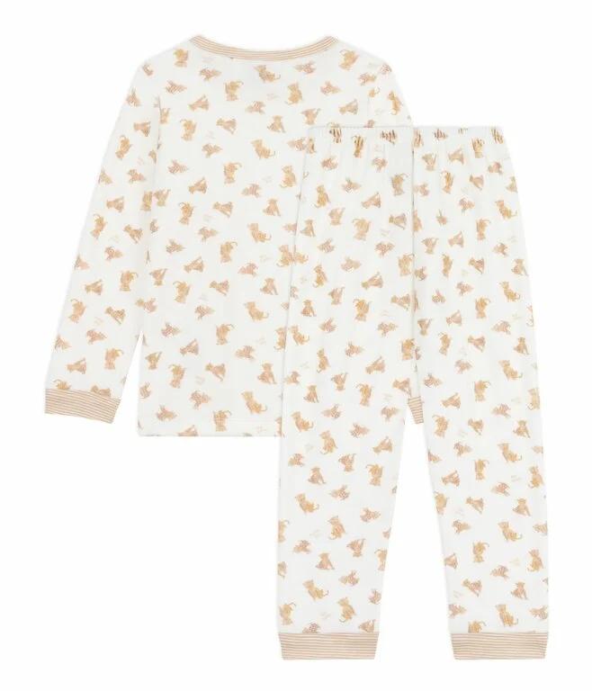 Fluwelen kinderpyjama met luipaardprint