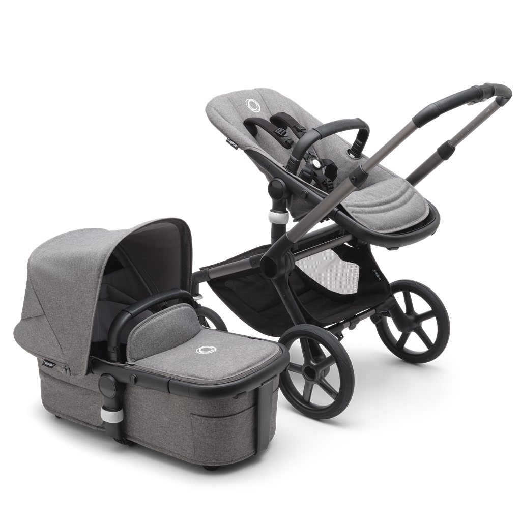 Kinderwagen Fox5 (incl.kap) graphite / grey melange (toonzaal)