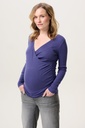 Nursing top Sara with overlap - organic cotton & long sleeves