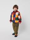 Veste Multicolore Tiles réversible en peau de mouton