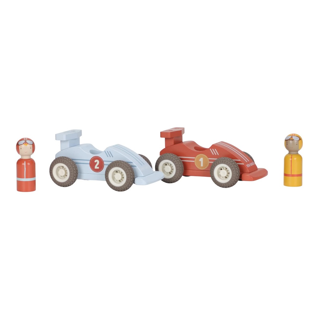 Houten pullback raceauto's