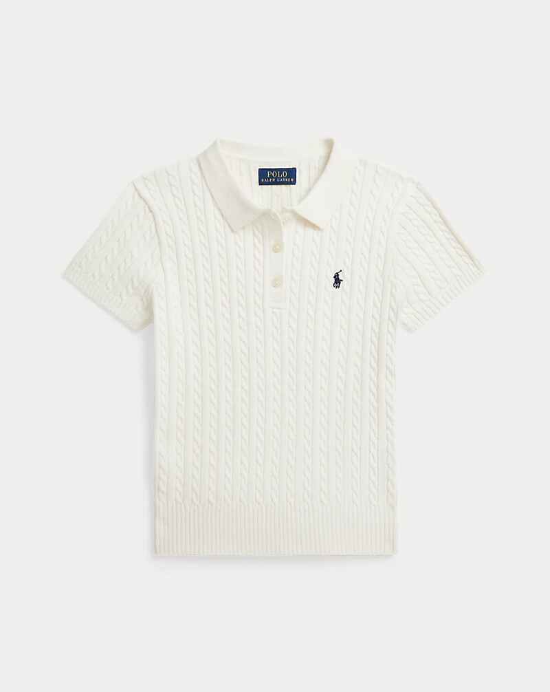 Trui katoenen Polo met minikabels (7j-14j)