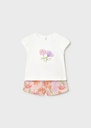 Short en t-shirt set met print