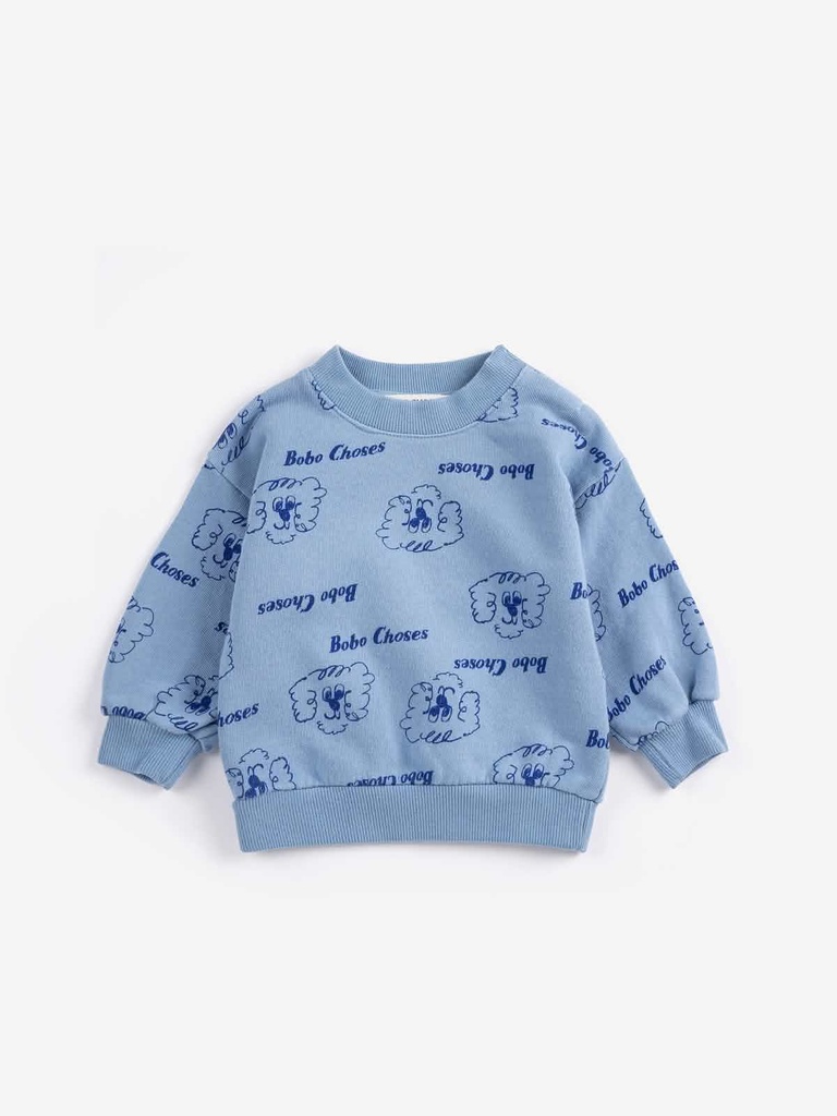 Sweatshirt ronde hals pickles the dog blue