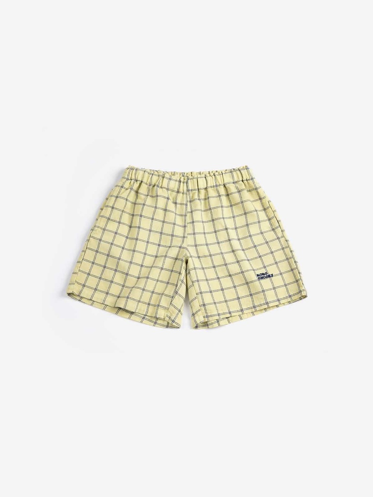 Short bermuda geweven pittig ruitpatroon