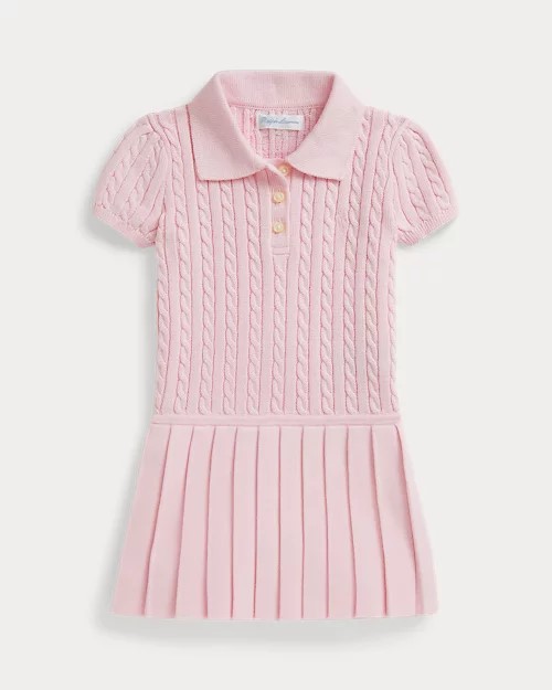 Gebreide polo-jurk met minikabels (3m-24m)
