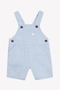 Short dungarees with fine stripes and breast pocket Bord de mer