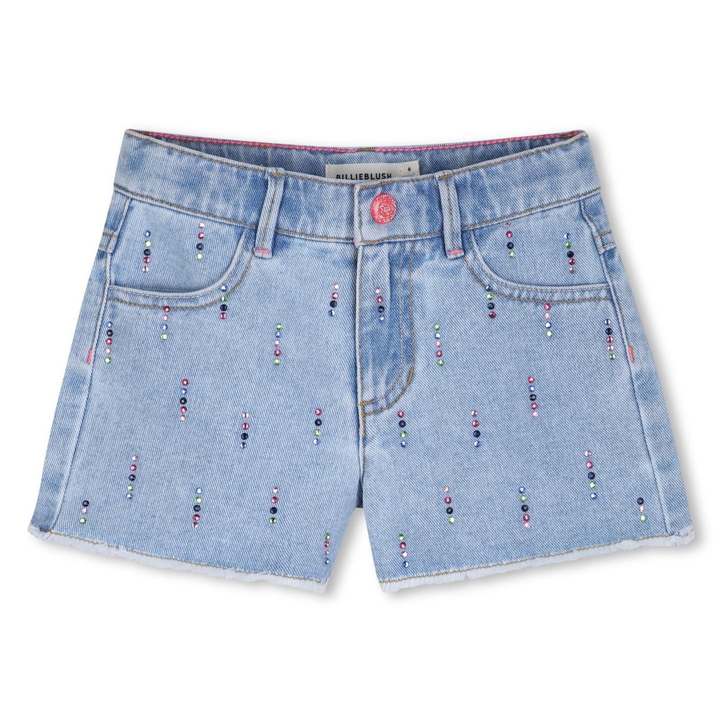 Short denim studs funlook