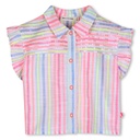Blouse katoen streep glitterruffles