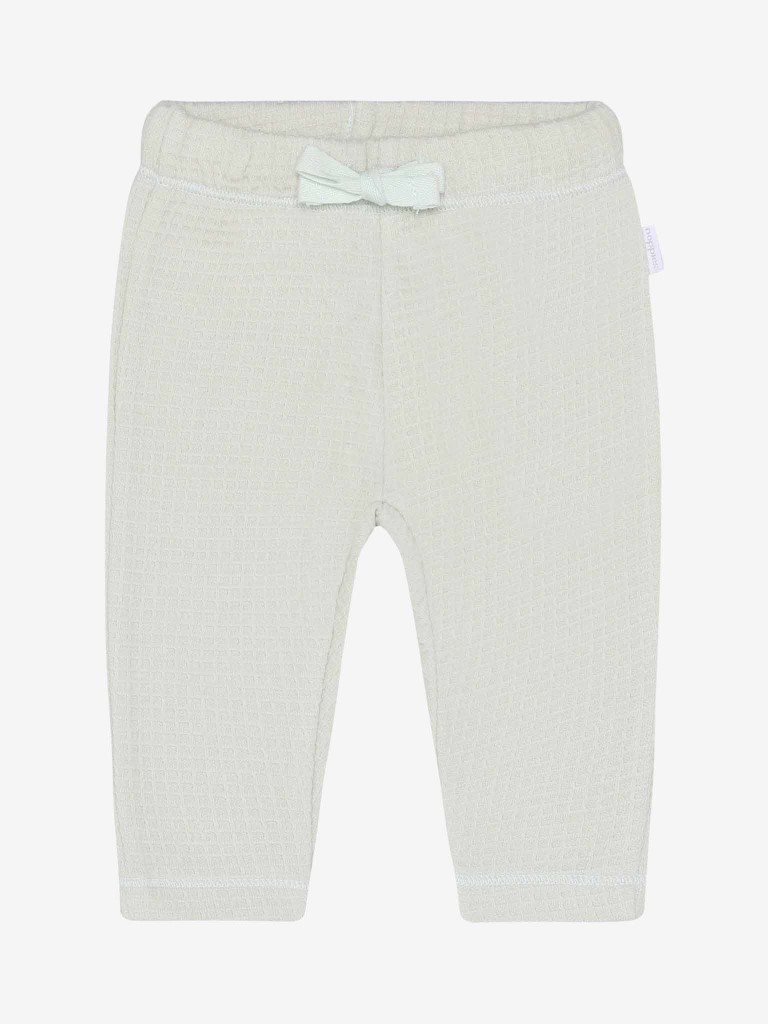 Broek regular fit katoen wafelstructuur