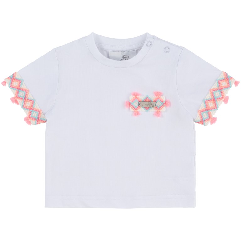 T-shirt met geborduurde details Rory