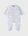 Pyjama met kleine reliëf-olifantjes, jacquard katoen
