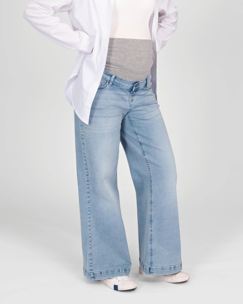 Zwangerschapsjeans met wijde pijpen