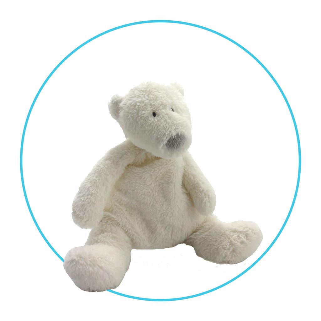 Peluche 25 cm bébé ours polaire P'Timo