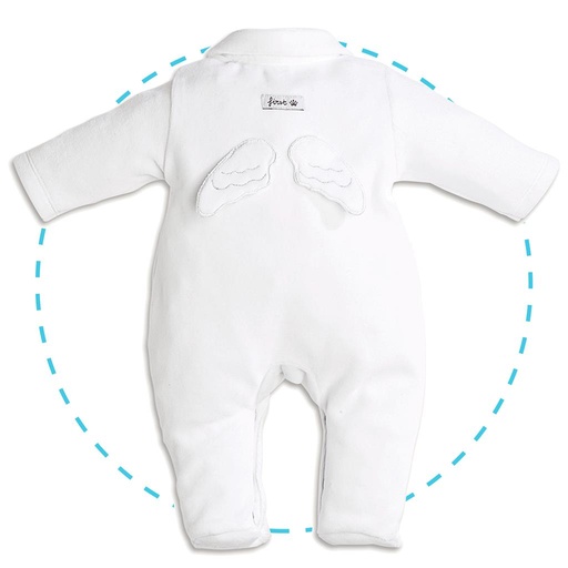 Pyjama velours ailes d'ange white-silver 