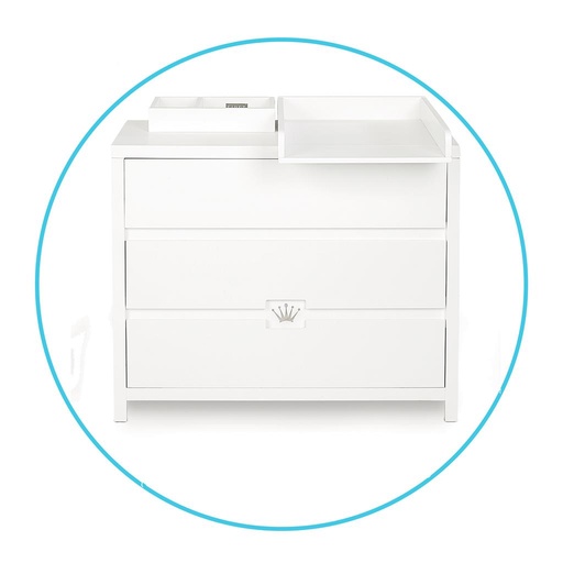 Chest MDF (3 drawers) June white 110X50X90