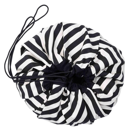 Opbergzak stripes black 