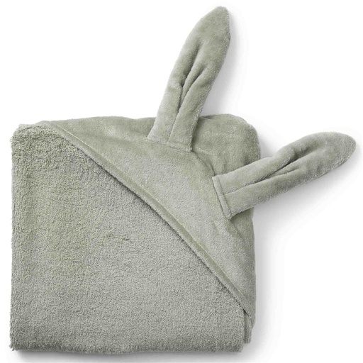 Bath towel Elodie mineral green bunny