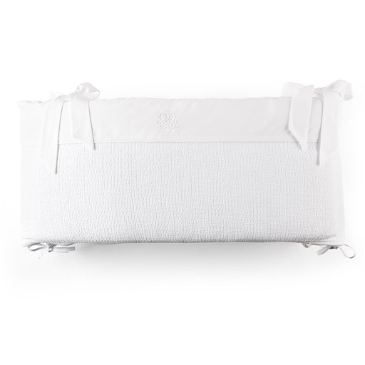 Bedbeschermer 70cm – Gewafeld (70x70x70cm) H:30cm cotton white 