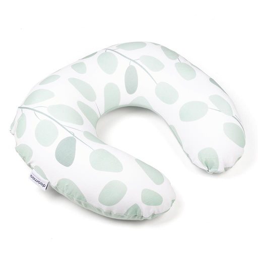Kussen Softy leaves aqua green 