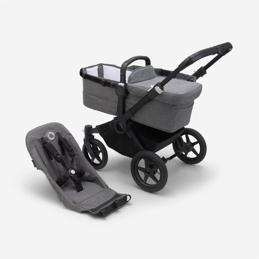 Kinderwagen Donkey5 (mono, basis) black - grey melange