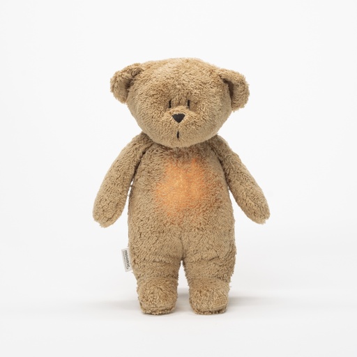 Knuffel beer organic met licht en geluid cappuccino 