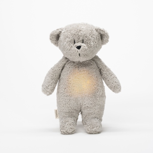 Teddy bear organic (with light and sound) grey 